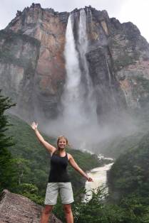 Finalmente, aos pés da maior cachoeira do mundo, o Salto Angel, em Canaima, no sul da Venezueka